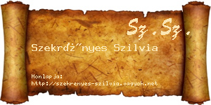 Szekrényes Szilvia névjegykártya