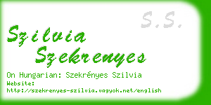 szilvia szekrenyes business card